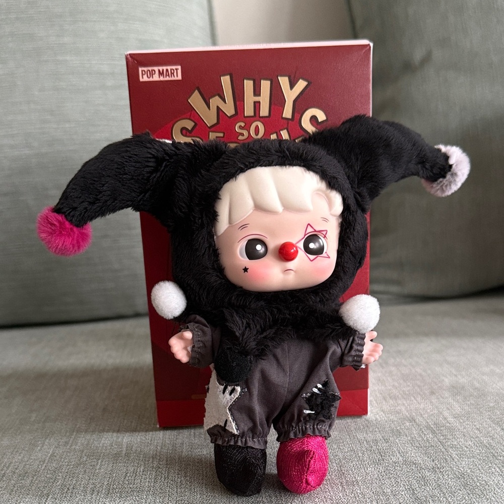Black and Pink Jester Doll